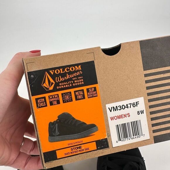 Volcom Workwear Women’s Size 8W Wide Stone Composite Toe Work Shoes Black - Picture 8 of 11